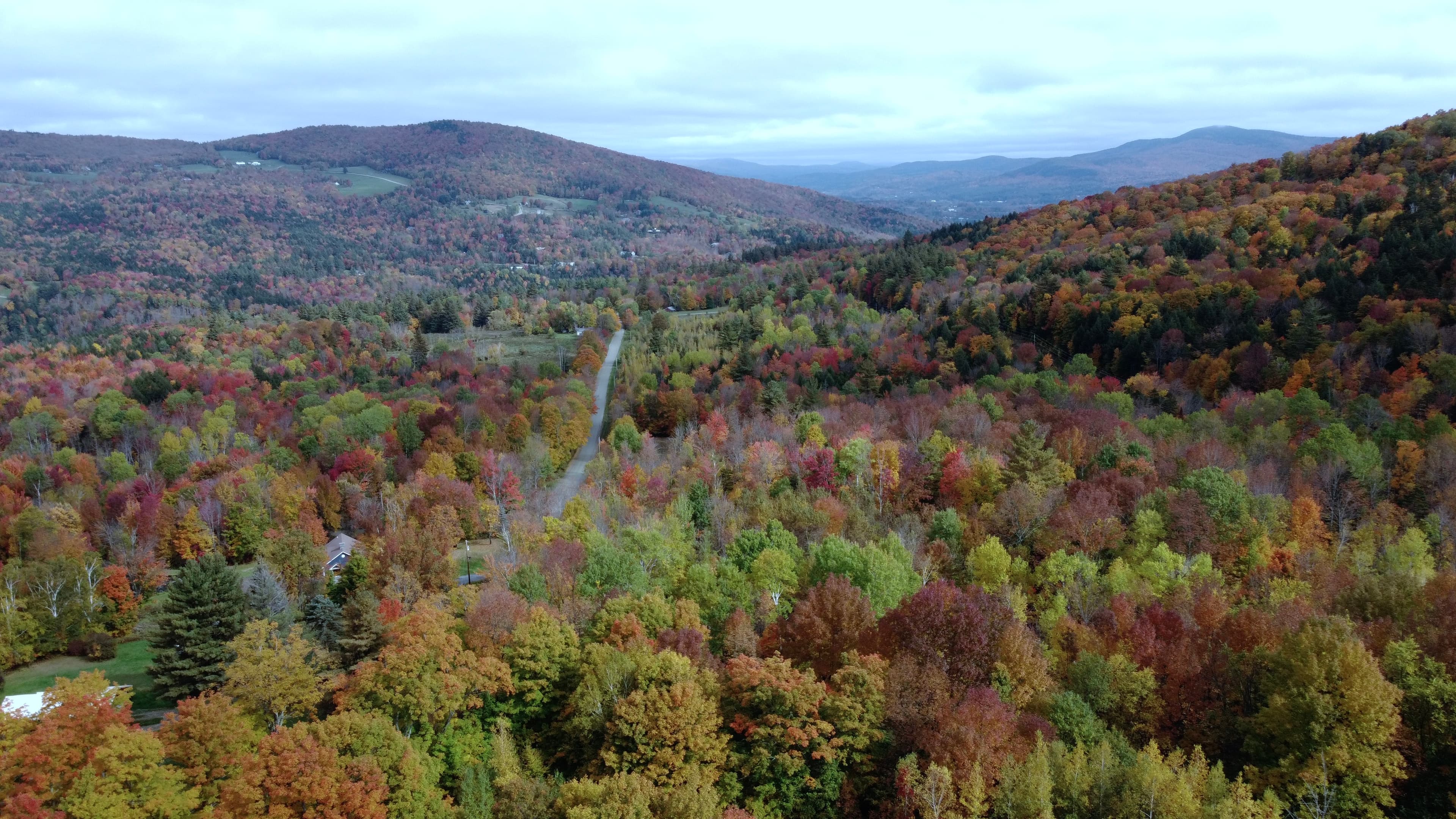Mountain landscape with fall foliage